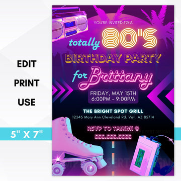 80th birthday party invitation